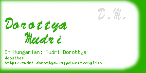 dorottya mudri business card